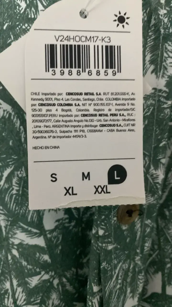 Camisa estampada de palmeras verde - 4