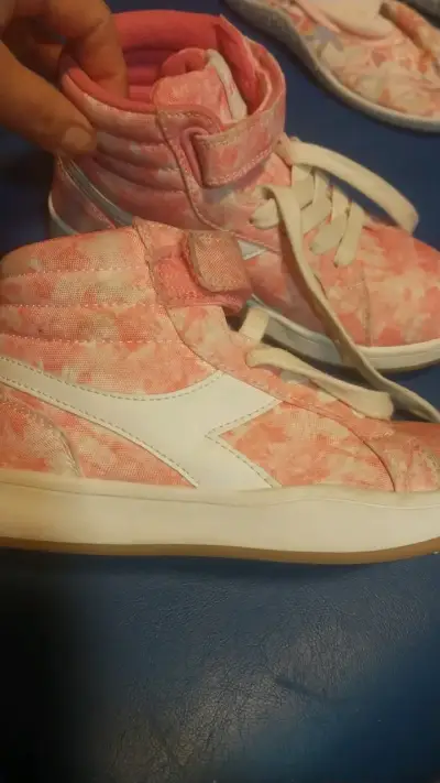 Zapatillas altas rosadas de niña n 30 - miniatura 1