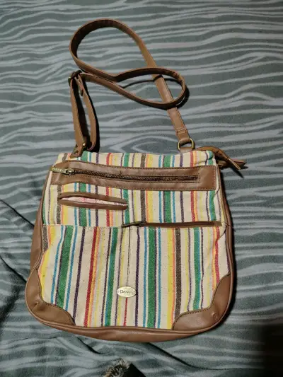 Bolso cruzado a rayas multicolor Danna - miniatura 1