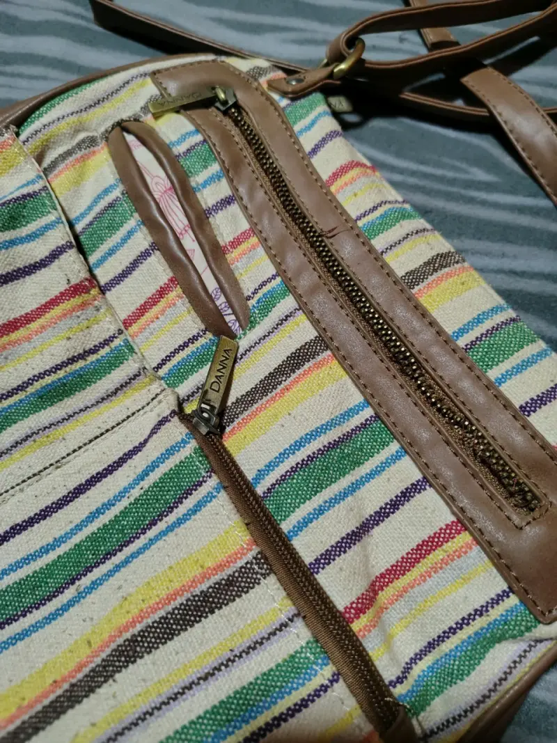 Bolso cruzado a rayas multicolor Danna - 2