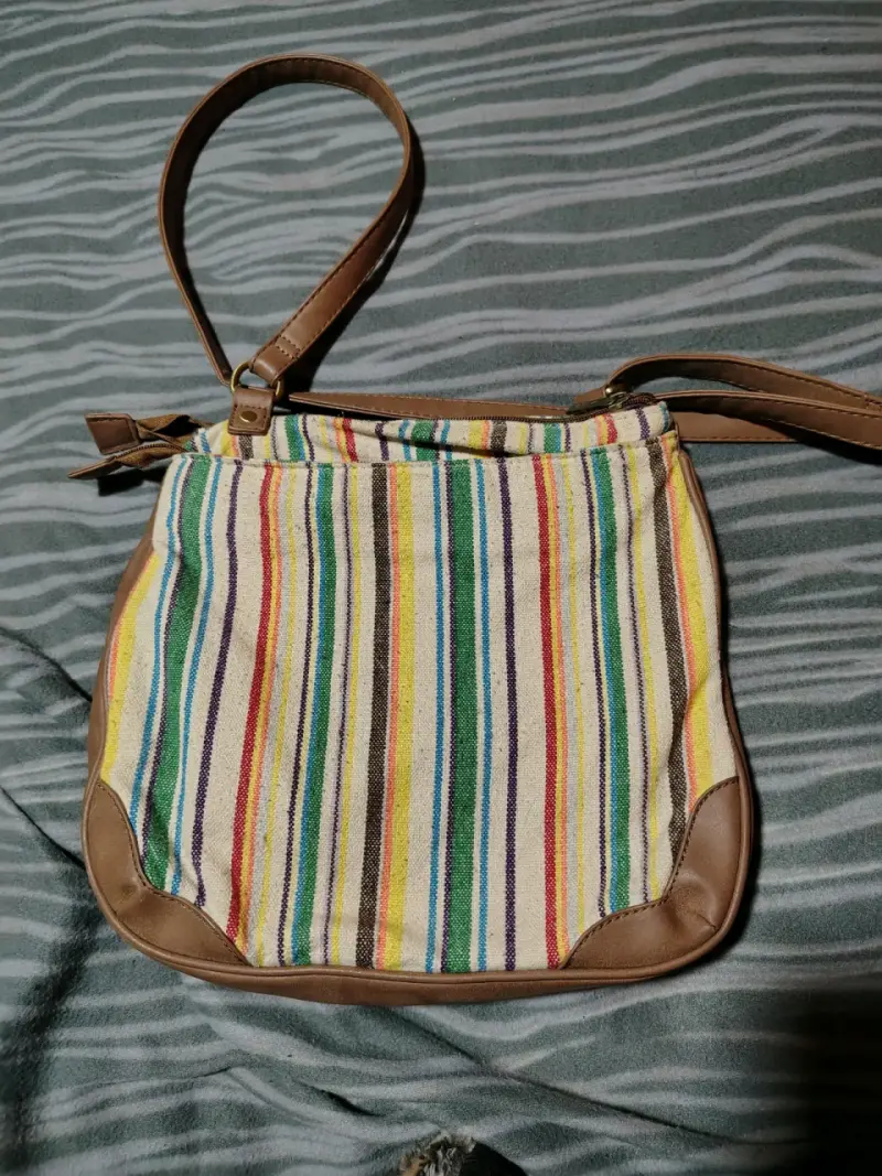 Bolso cruzado a rayas multicolor Danna - 3