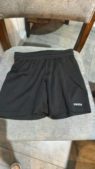 Shorts deportivos Kipsta azul y negro - miniatura 2