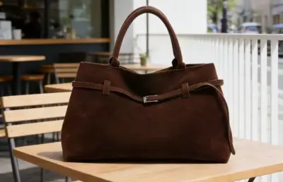 Elegante cartera de cuero marrón - miniatura 2