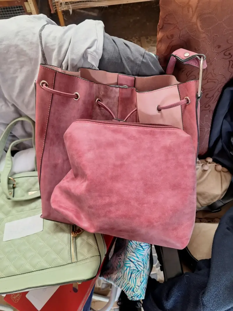 Bolso de gamuza multicolor estilo casual - 2