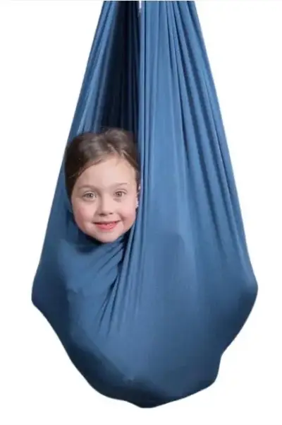 Columpio sensorial azul para niños - miniatura 1