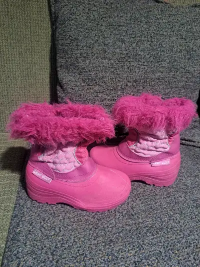 Botas de invierno para niña Gray Wolf rosadas - miniatura 1