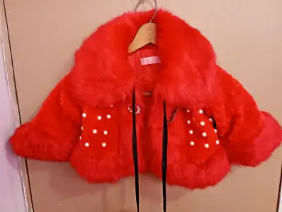 Abrigo infantil rosa con botones grandes - miniatura 4