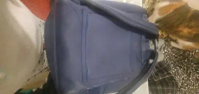 Mochila azul Dagne Dover con bolsillos - miniatura 2