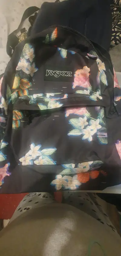 Mochila Jansport floral negra - miniatura 1