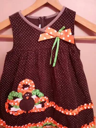 Pantalones infantiles rosa y azul con volantes - miniatura 3