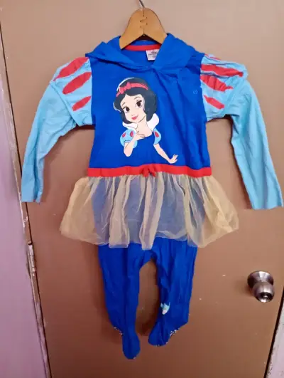 Pantalones infantiles rosa y azul con volantes - miniatura 4