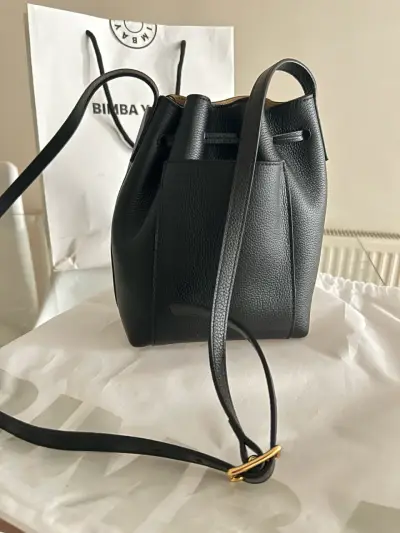 Bolso negro de cuero Bimba y Lola - miniatura 1