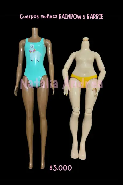 Cuerpos de muñeca Rainbow y Barbie - miniatura 1