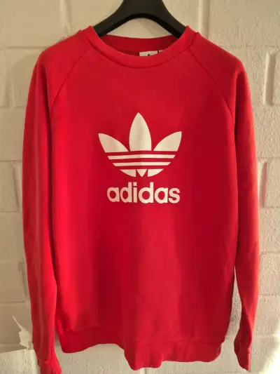 Polerón rojo Adidas con logo clásico - miniatura 1