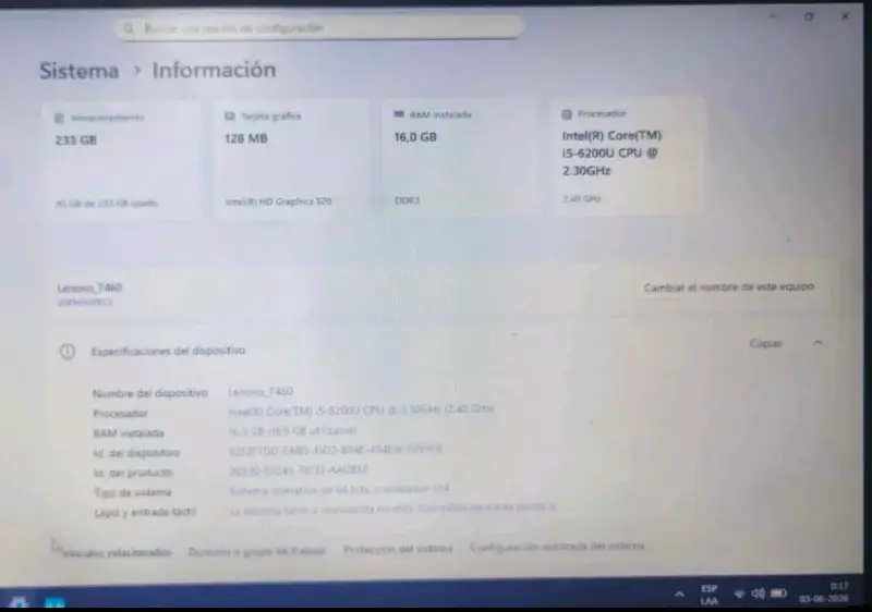 Laptop Lenovo ThinkPad Core i5 en buen estado - 5