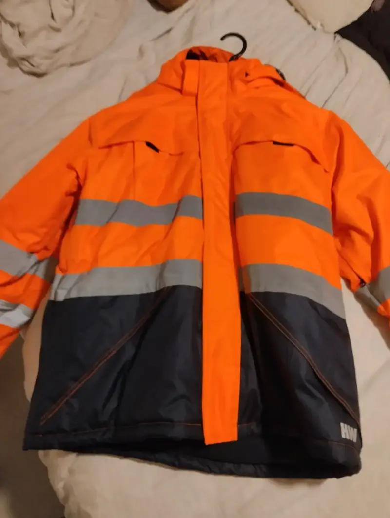 Chaqueta reflectante de alta visibilidad naranja