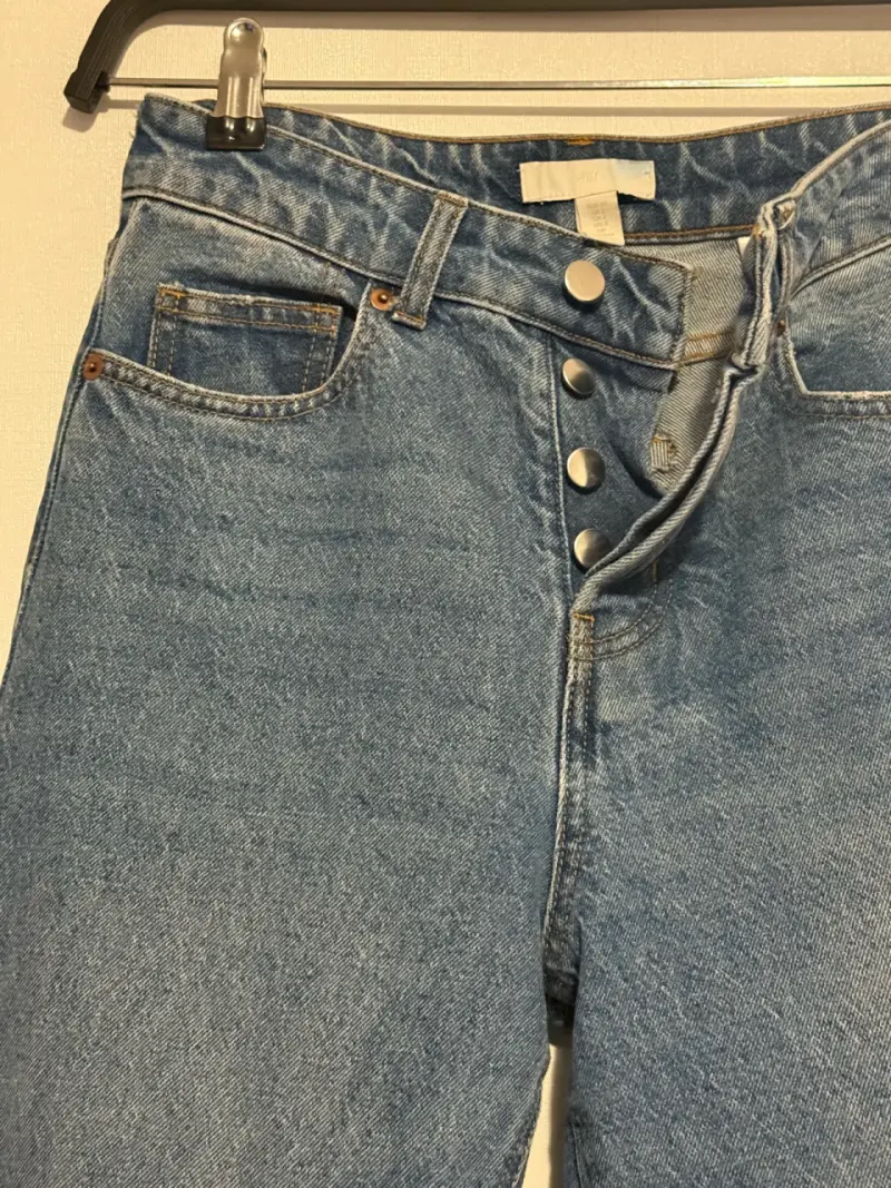 Jeans azul de tiro alto para mujer - 2