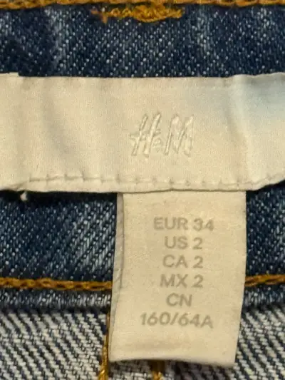 Jeans azul de tiro alto para mujer - miniatura 3