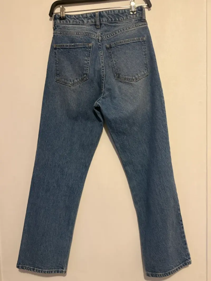 Jeans azul de tiro alto para mujer - 4
