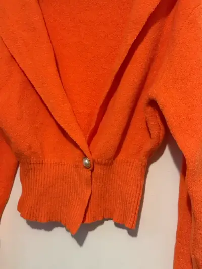 Cárdigan naranja de lana - miniatura 5
