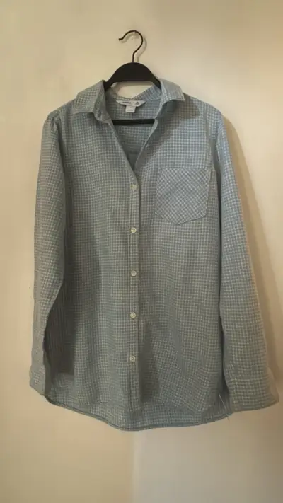 Camisa de cuadros celeste - miniatura 1