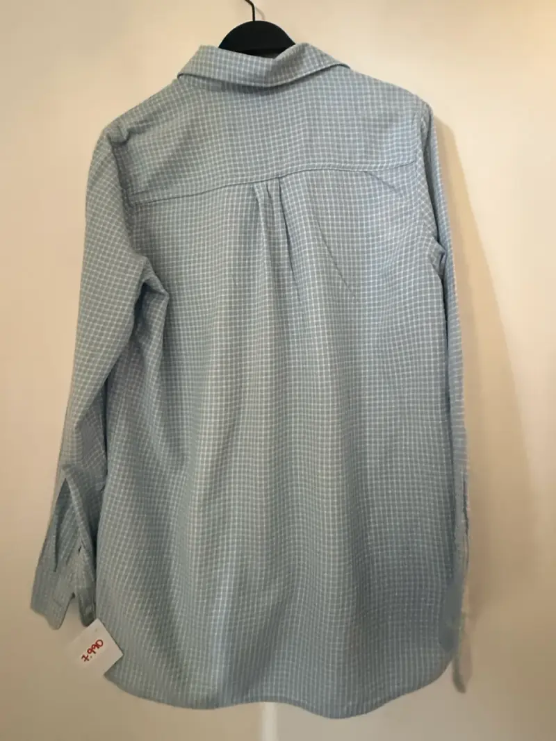 Camisa de cuadros celeste - 3