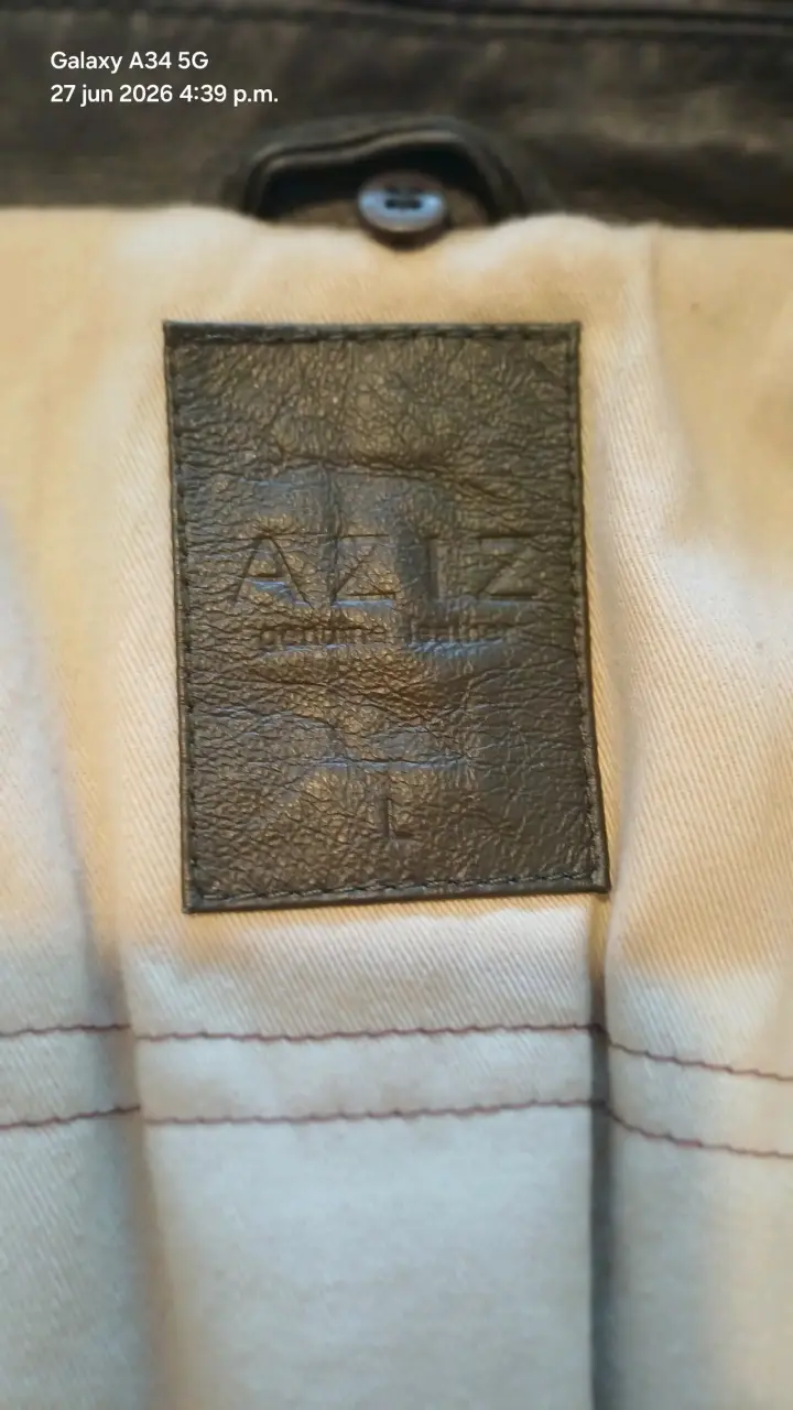 Chaqueta de mujer  Aziz 100% cuero verde oscuro - 4