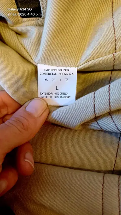 Chaqueta de mujer  Aziz 100% cuero verde oscuro - miniatura 5