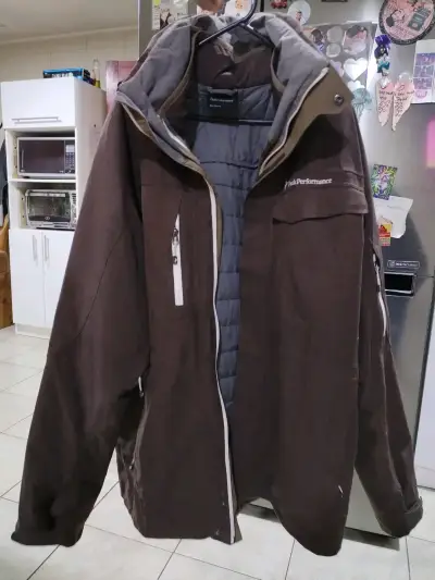 Chaqueta Peak Performance impermeable marrón - miniatura 1