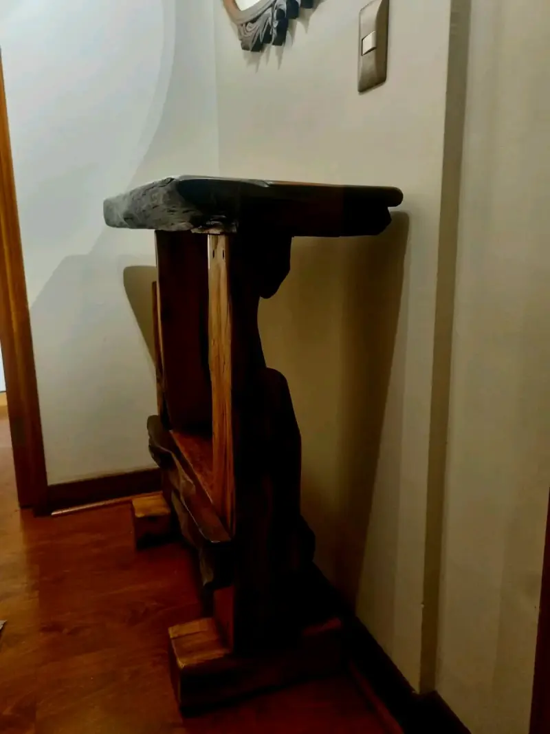 Arrimo rústico de madera maciza - 3