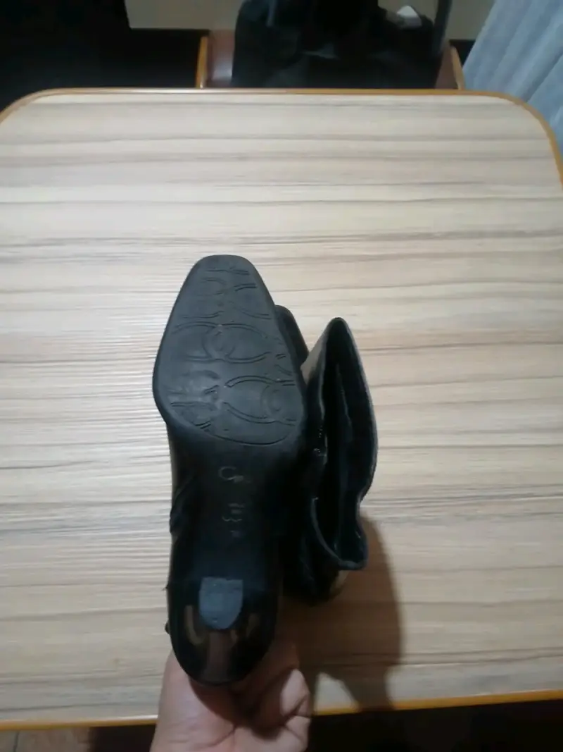 Botines de cuero negro talla 36 con cierre lateral - 5