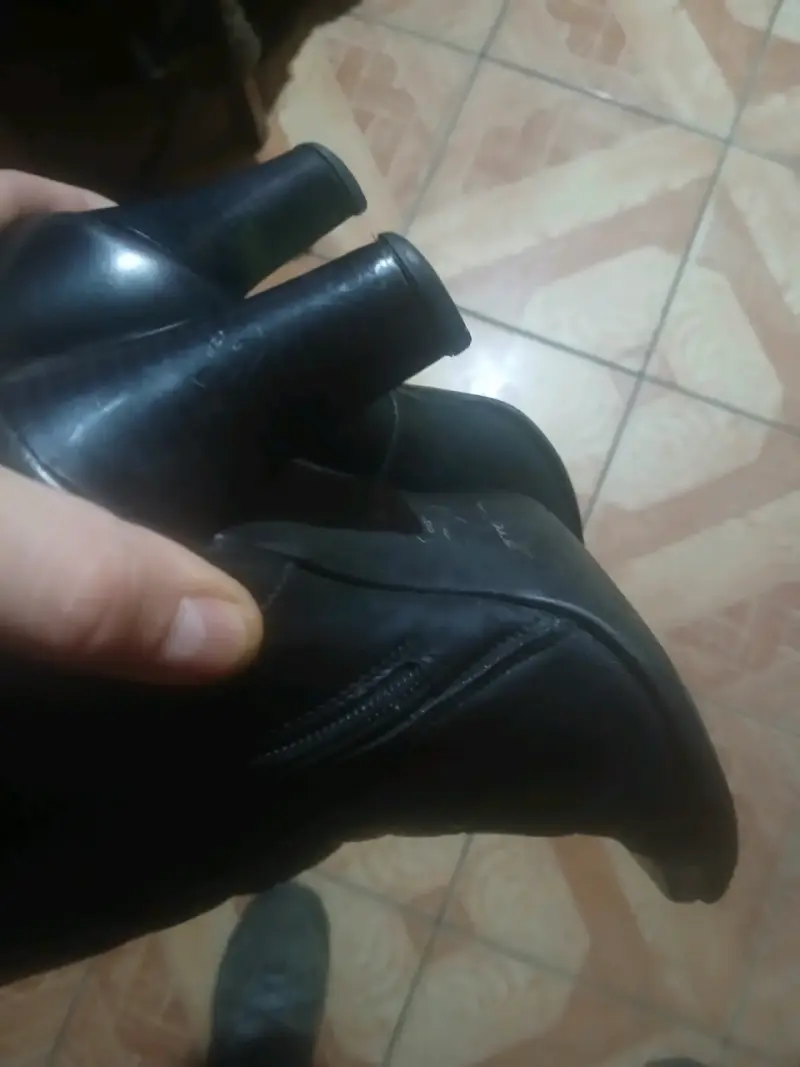 Botines de cuero negro talla 36 con cierre lateral - 6