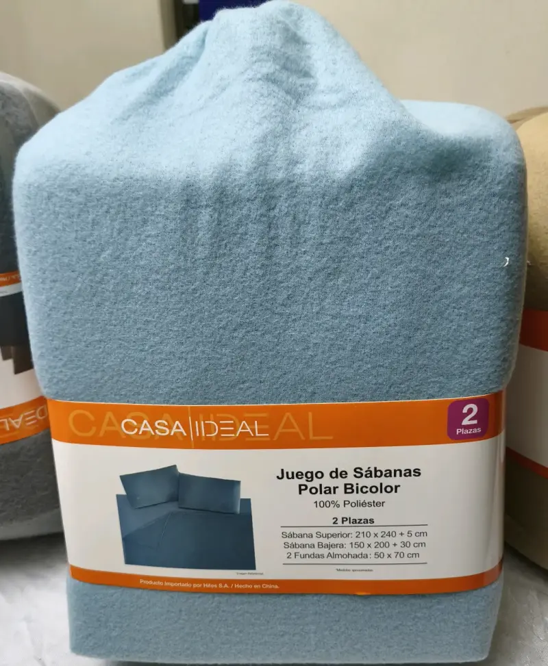 Juego de sábanas polar bicolor 2 plazas - 2