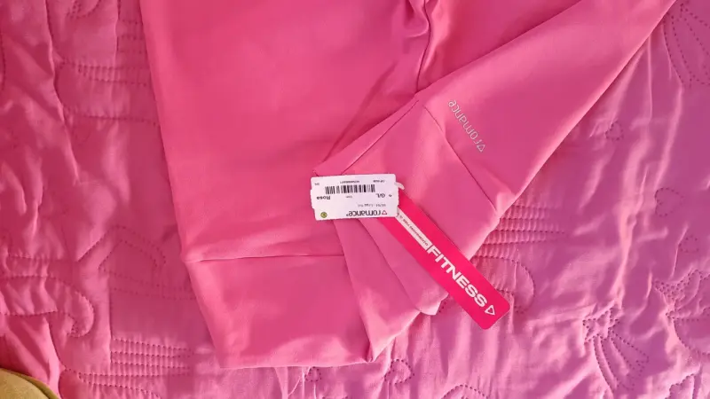 Leggings deportivos negros y rosados para mujer - 2