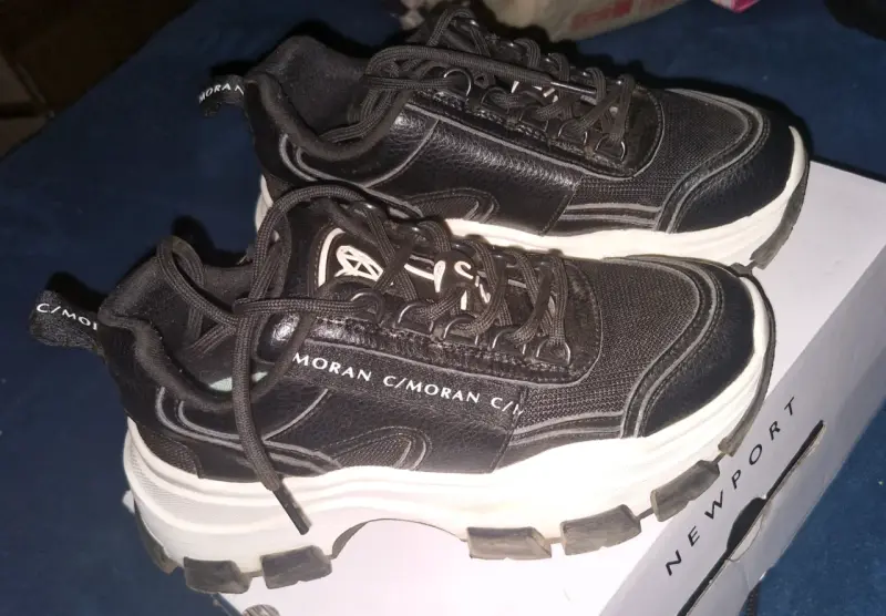 Zapatillas C/Moran negras con plataforma - 3