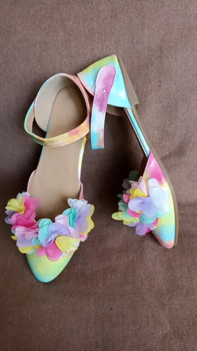 Zapatos de niña con flores multicolor talla 33 - miniatura 2