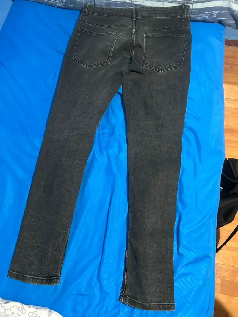 Jeans negros desgastados para hombre - 4