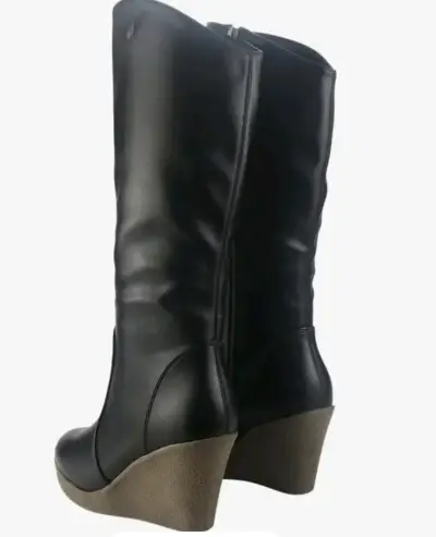 Botas negras de cuero con plataforma - miniatura 2