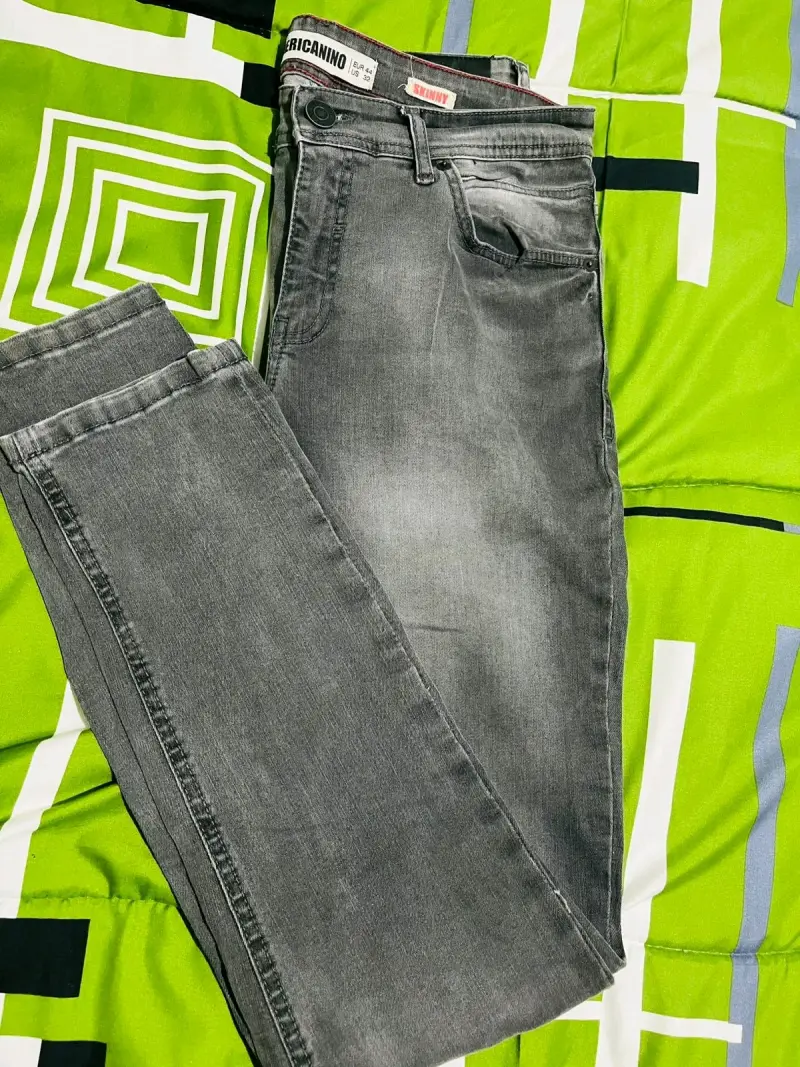 Jeans skinny gris Americano para hombre - 1
