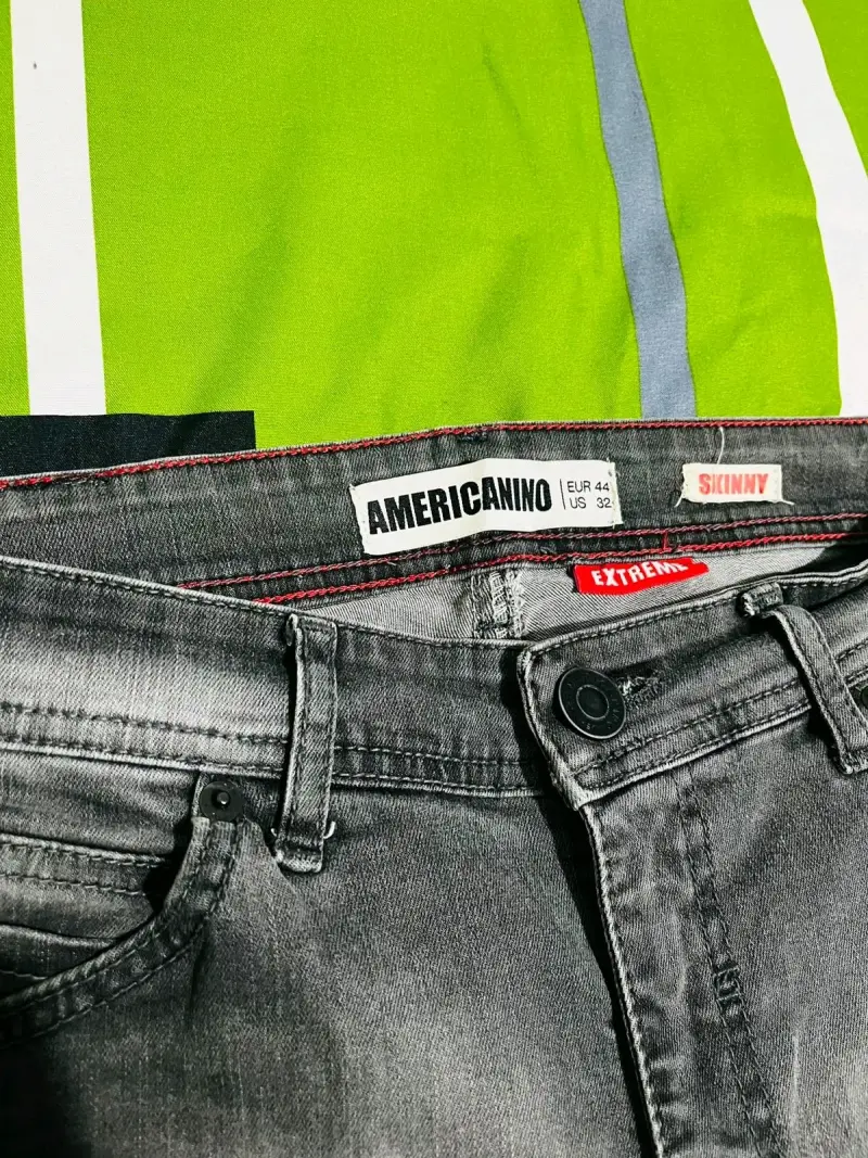 Jeans skinny gris Americano para hombre - 3