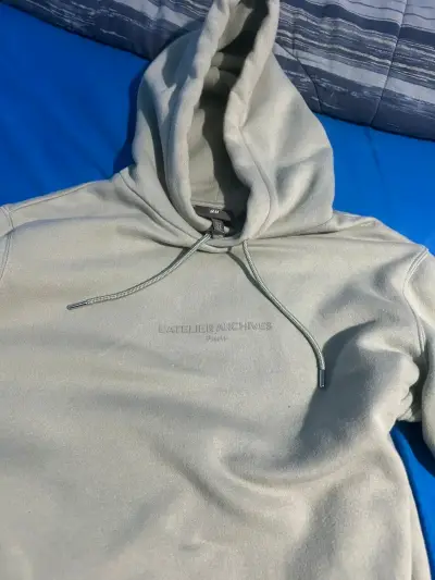 Polerón con capucha verde unisex - miniatura 3