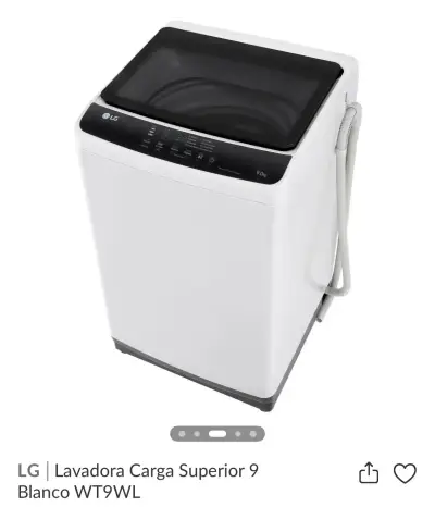 Lavadora LG carga superior 9 kg blanca - miniatura 6