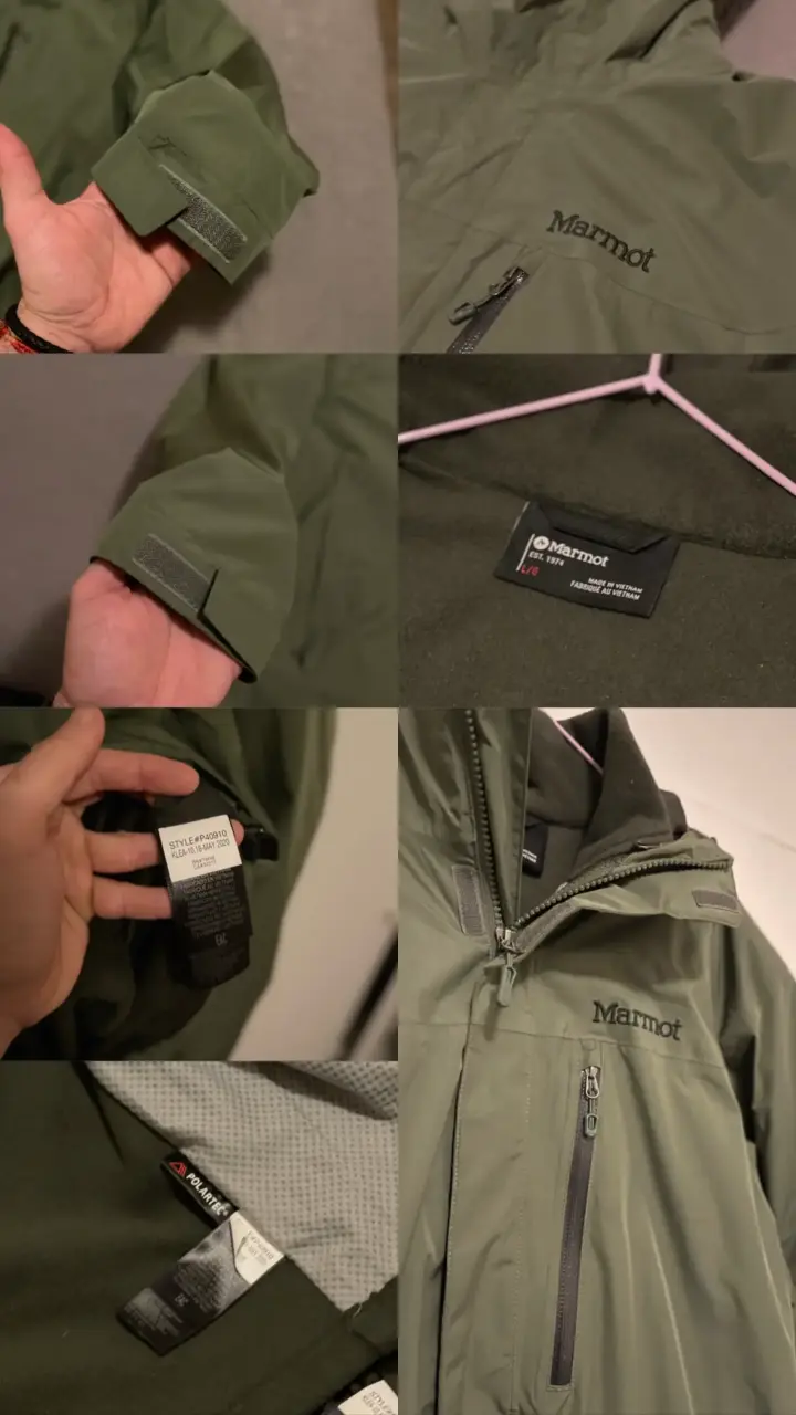Chaqueta Marmot Verde Oliva 3-1 Original Talla L - 4