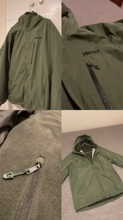 Chaqueta Marmot Verde Oliva 3-1 Original Talla L - miniatura 6