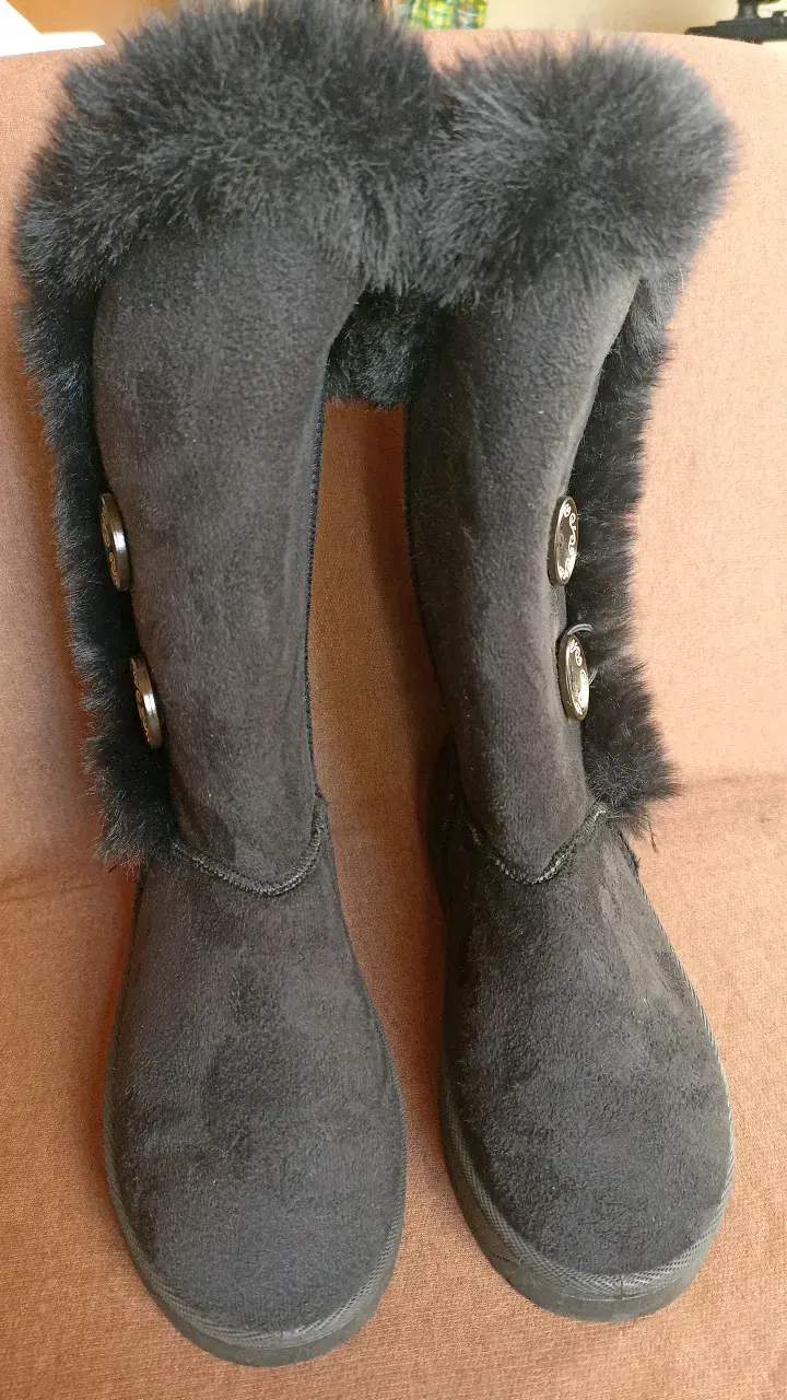 Botas negras de invierno con forro de piel - 2