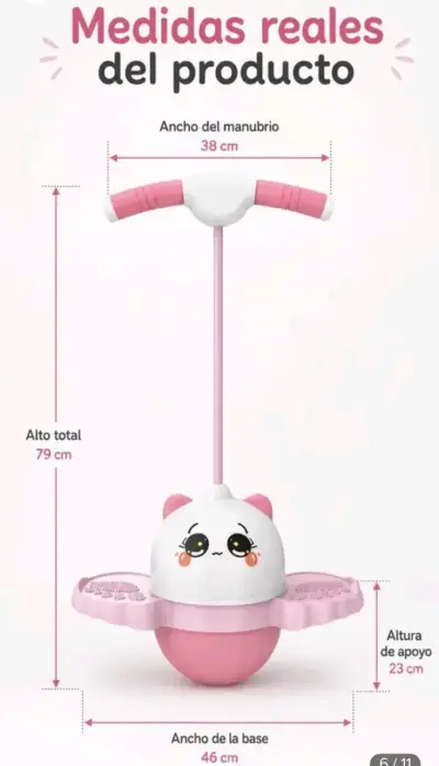 Juguete saltarín infantil con diseño de gato - miniatura 1