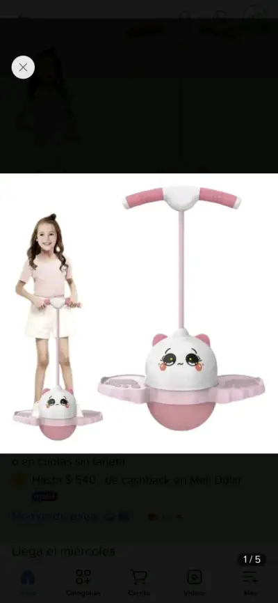Juguete saltarín infantil con diseño de gato - miniatura 2