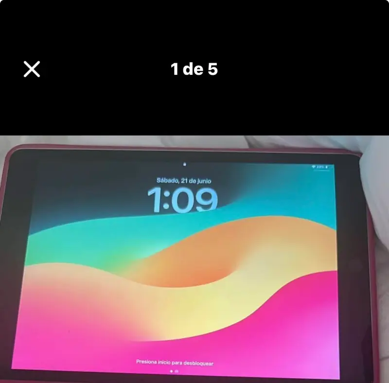 Tablet con funda protectora rosa - 5