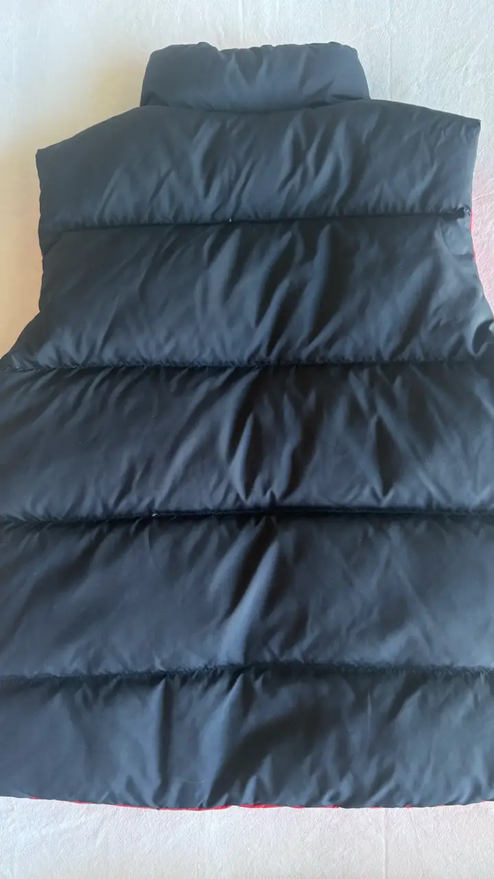 Parka acolchada azul con logo bordado - 2