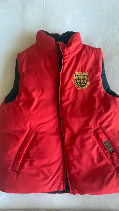 Parka acolchada azul con logo bordado - miniatura 3